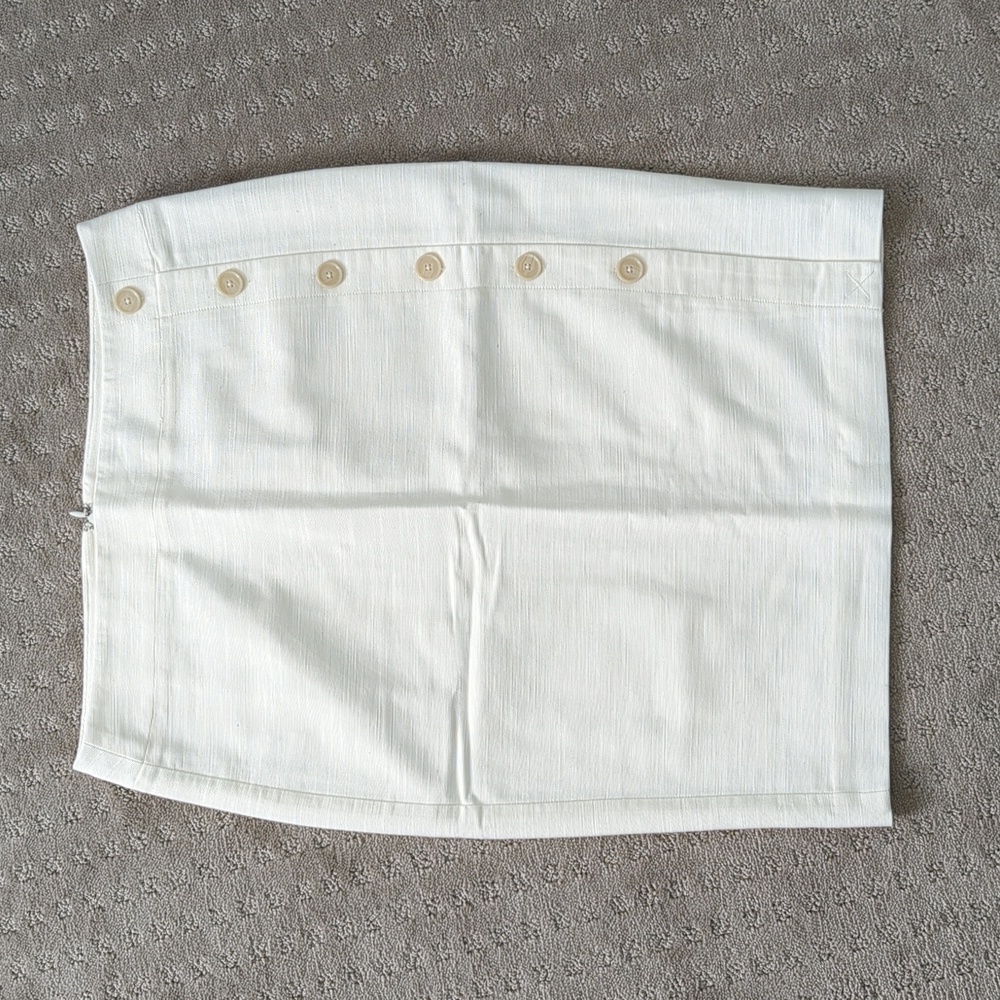 Cream Pencil Skirt